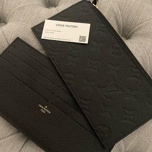 Authentic Louis Vuitton Empreinte Felicie Inserts, Noir